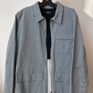 APC Hickory Striped Denim Jacket